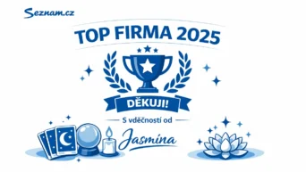 Top Firma 2025, se mi dostalo krásného poděkování a uznání od kartářky Jasmíny